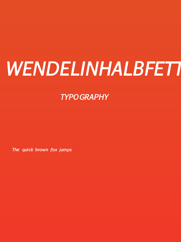 WendelinHalbfettKursiv Poster