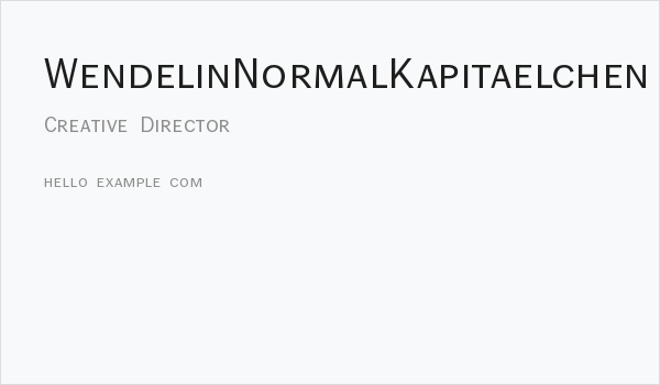WendelinNormalKapitaelchen Business Card
