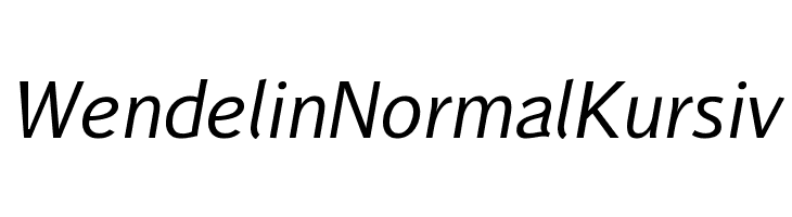 WendelinNormalKursiv Font