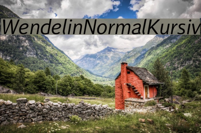 WendelinNormalKursiv Font examples