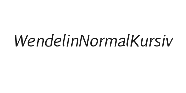 WendelinNormalKursiv Logo
