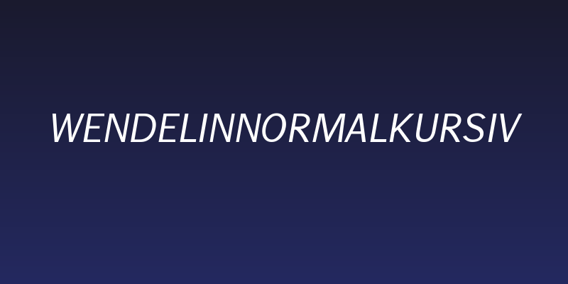 WendelinNormalKursiv Social Header