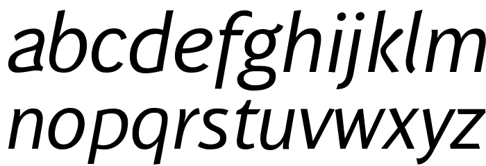 WendelinNormalKursiv Font LOWERCASE