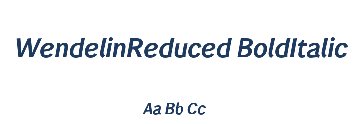 WendelinReduced-BoldItalic