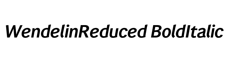 WendelinReduced-BoldItalic Font