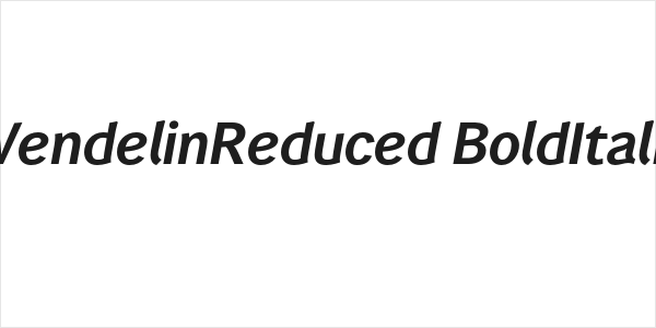 WendelinReduced-BoldItalic Logo