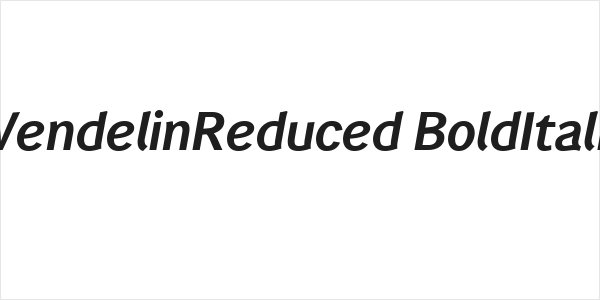 WendelinReduced-BoldItalic Logo