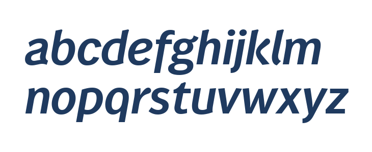 WendelinReduced-BoldItalic Lowercase