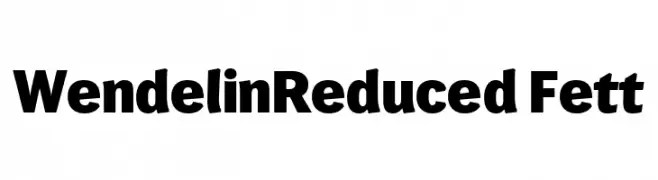 WendelinReduced-Fett  Frei Schriftart Herunterladen