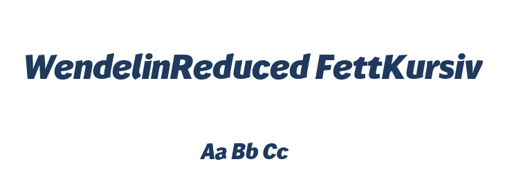 WendelinReduced-FettKursiv Font Preview