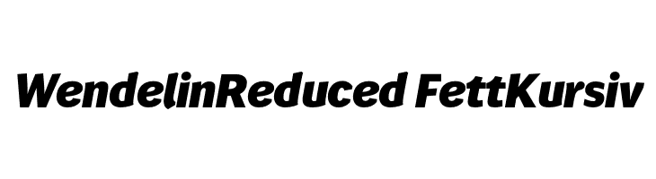WendelinReduced-FettKursiv Font