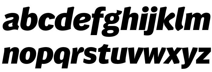 WendelinReduced-FettKursiv Font LOWERCASE
