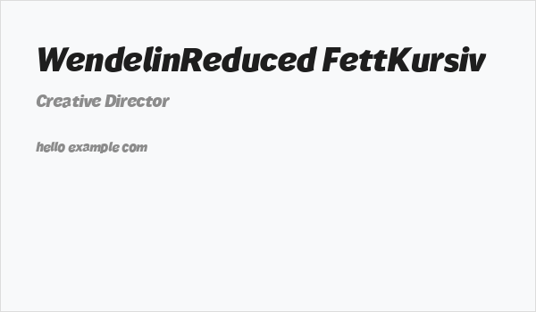 WendelinReduced-FettKursiv Business Card