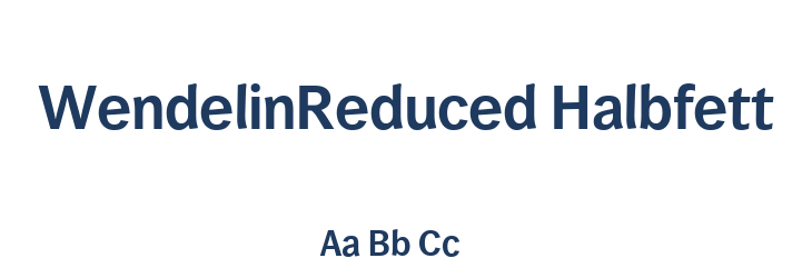 WendelinReduced-Halbfett Font Preview