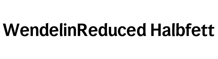 WendelinReduced-Halbfett Font