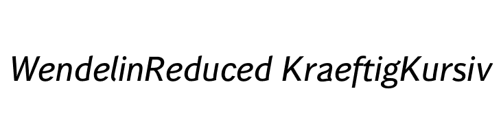 WendelinReduced-KraeftigKursiv Font