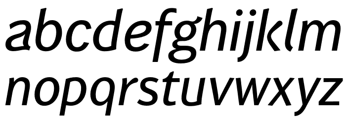 WendelinReduced-KraeftigKursiv Font LOWERCASE