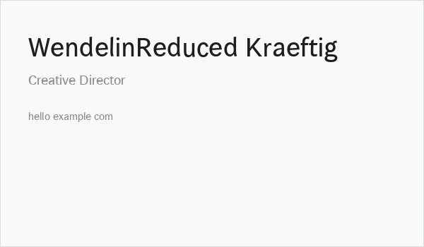 WendelinReduced-Kraeftig Business Card