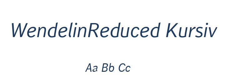 WendelinReduced-Kursiv Font Preview