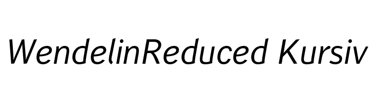 WendelinReduced-Kursiv Font