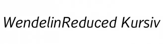 WendelinReduced-Kursiv  Frei Schriftart Herunterladen