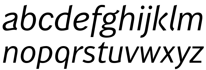 WendelinReduced-Kursiv Font LOWERCASE