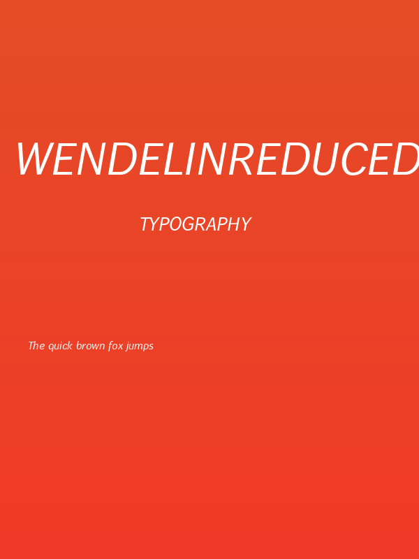 WendelinReduced-Kursiv Poster