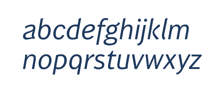 WendelinReduced-Kursiv Lowercase