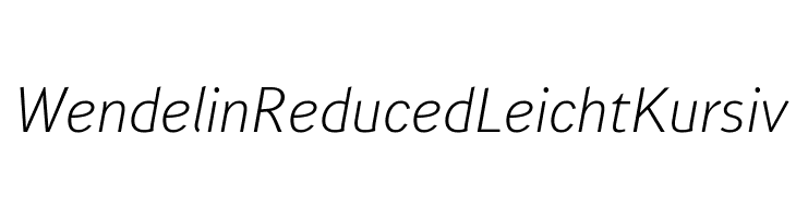 WendelinReduced-LeichtKursiv Free Fonts Download