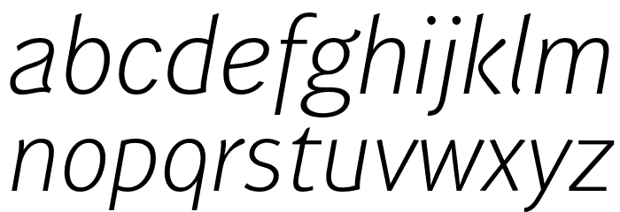 WendelinReduced-LeichtKursiv Font LOWERCASE