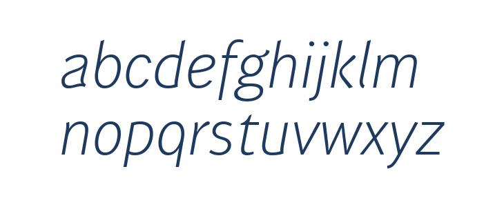 WendelinReduced-LeichtKursiv Lowercase