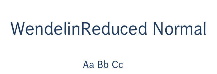 WendelinReduced-Normal Font Preview