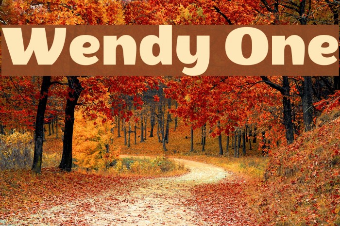 Wendy One Font examples