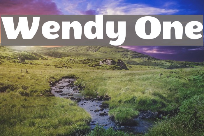 Wendy One Font examples