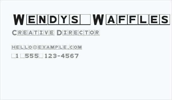 Wendys_Waffles Business Card
