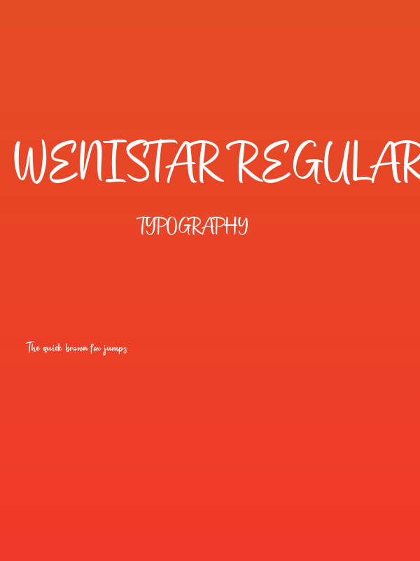 Wenistar Regular Poster