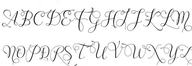 Wennyscript फ़ॉन्ट अपरकेस