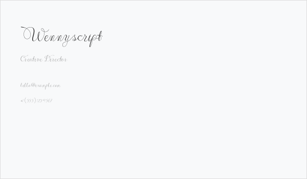 Wennyscript Business Card