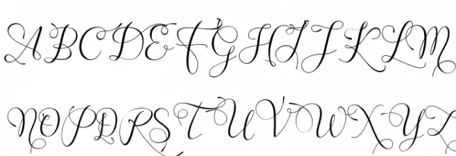 Wennyscript फ़ॉन्ट अपरकेस