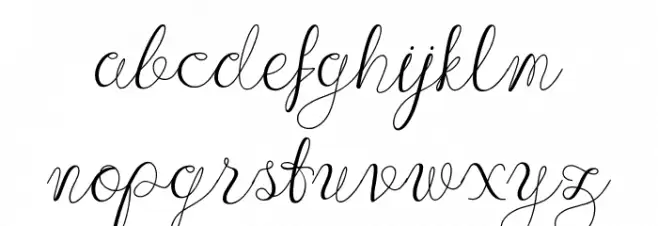 Wennyscript फ़ॉन्ट लोअरकेस