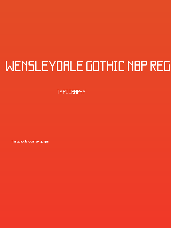Wensleydale Gothic NBP Regular Poster