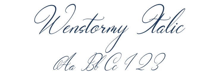 Wenstormy Italic Font Preview