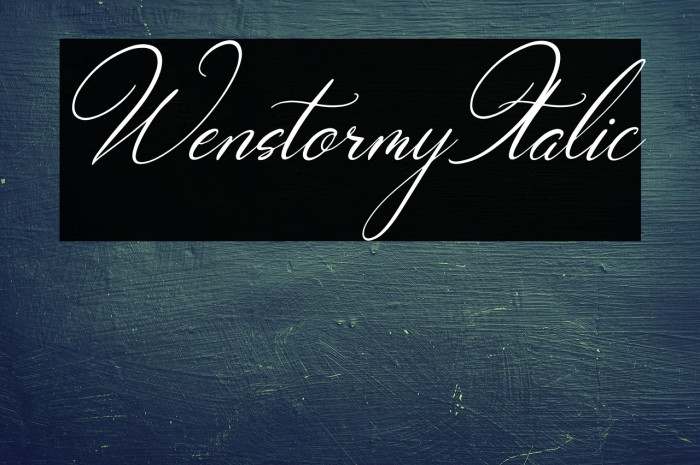 Wenstormy Italic Example 1