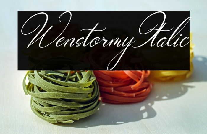 Wenstormy Italic Example 3