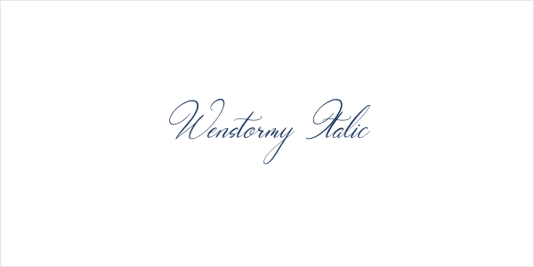 Wenstormy Italic Logo
