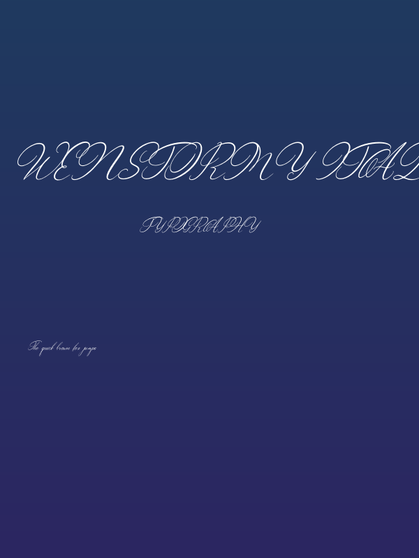 Wenstormy Italic Poster