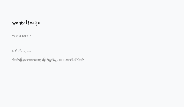 Wentelteefje Business Card