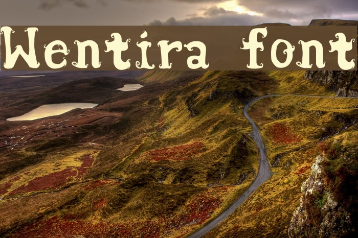 Wentira font Font examples