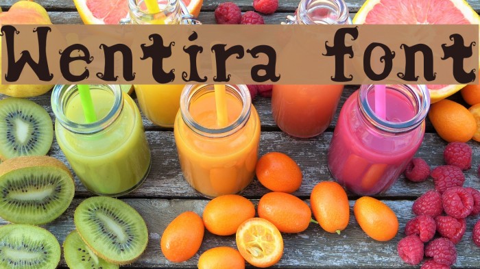 Wentira font Font examples