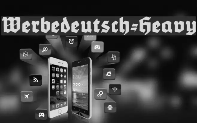 Werbedeutsch-Heavy Font examples